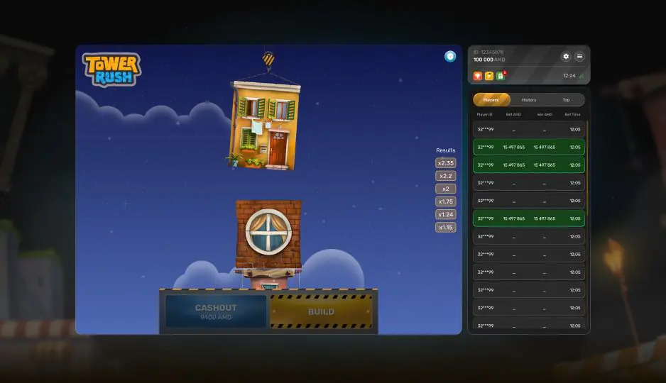 Tower Rush en cours de partie